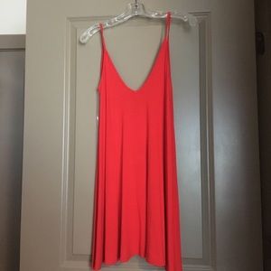 Red shift dress